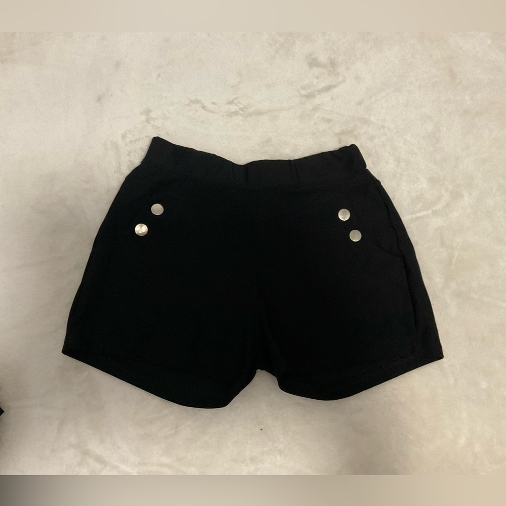 Black Large fuego moda high waisted shorts